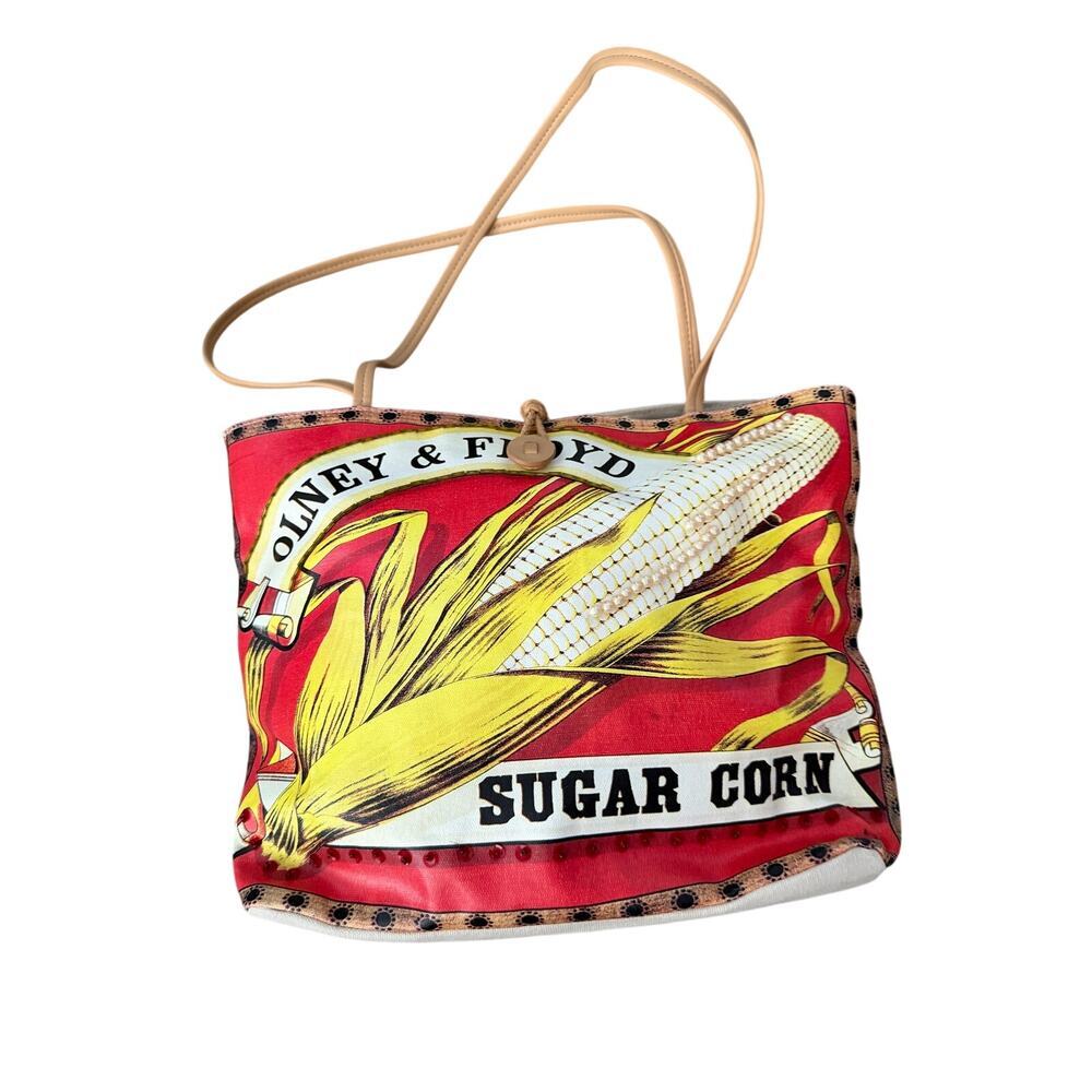 Rolfs Inspiration Tote Shoulder Bag Olney & Floyd Sugar Corn Purse Faux Pearl